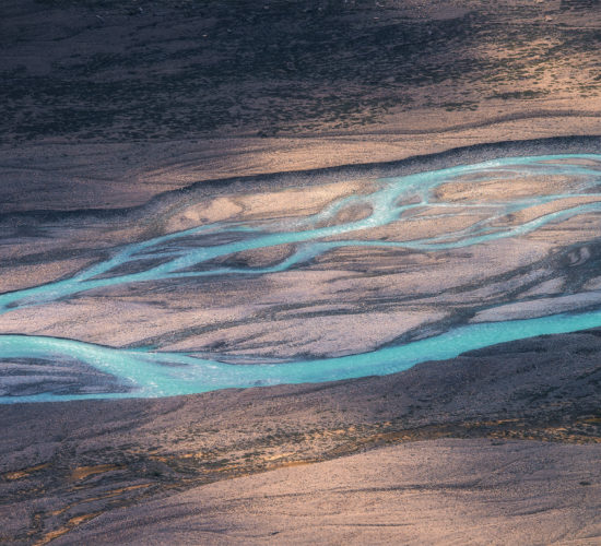 An intimate landscape photograph of the melting Saskatchewan Glacier in Jasper National Park