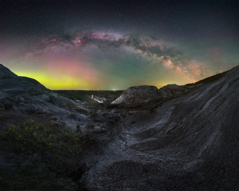 Night photography at Massold Clay Canyons