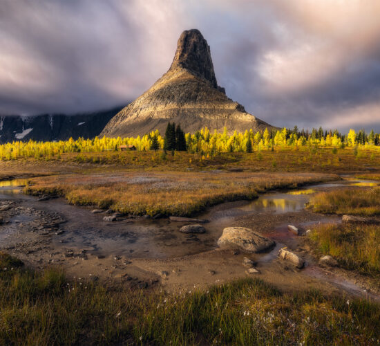 A landscape photograph of Mt Gray on The Rockwall Trail in Kootenay National Park